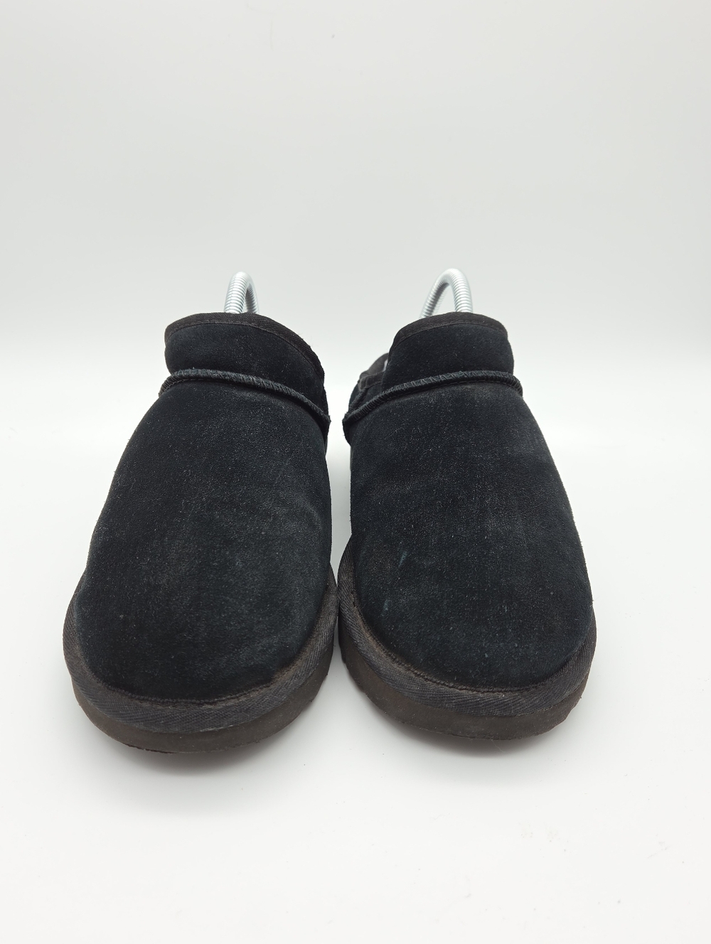 UGG Black Suede Slip-On Clog Mules - Picture 4 of 10